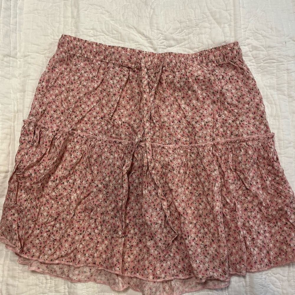 Indigo Rein Pink Mini Skater Skirt with Tiered Design for Casual Wear